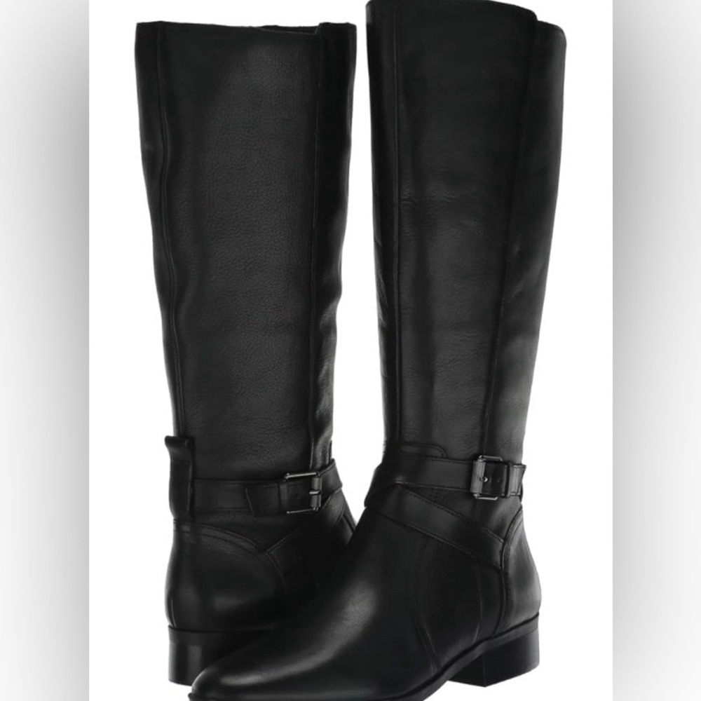 Naturalizer Black Over the Knee Boots Sleek Leather Design